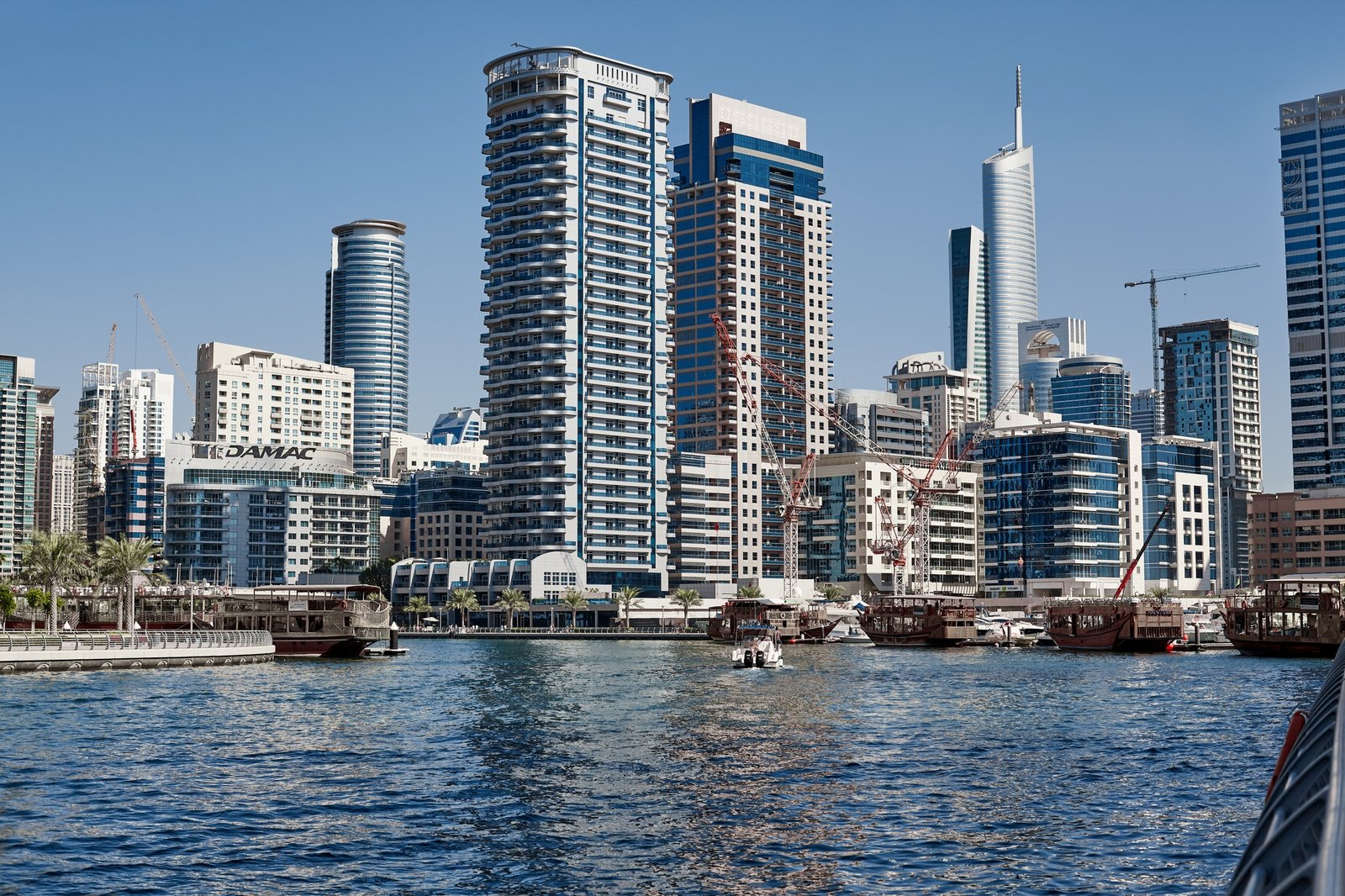 beautiful view of the marina dubai canal